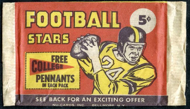 1961 Nu-Cards Football Wrapper